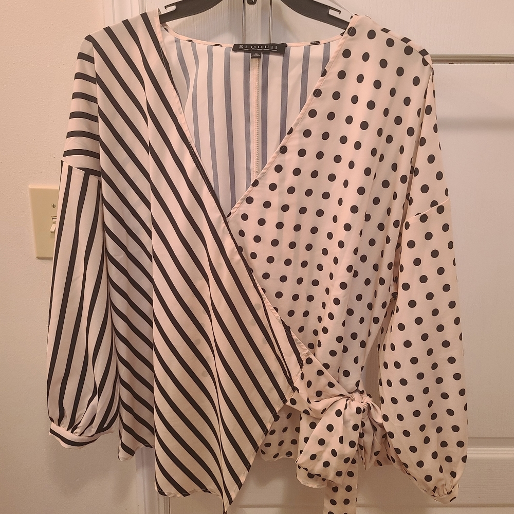Eloquii size 20 wrap polka dot